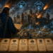A fantasy-inspired digital illustration depicts a royal architect standing over maps and plans as a massive stone castle burns under a night sky filled with flaming projectiles. Although sections of the fortress are engulfed in flames, smaller fortified districts below remain connected by glowing blue pathways, symbolizing resilient system architecture and fault isolation. Floating holographic icons represent High Availability, Backups, Disaster Recovery, Fault Tolerance, and Incident Response, visually linking medieval defenses with modern software engineering concepts. Scrolls and architectural plans in the foreground reinforce themes of preparation, recovery, and thoughtful design, while the dramatic contrast between destruction and continuity emphasizes that resilient systems are designed to withstand failure rather than prevent it entirely.